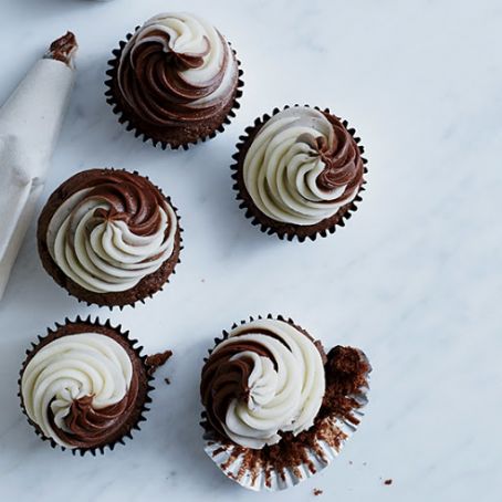 Black-and-White Cupcakes