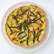 Savory Spring Vegetable and Goat Cheese Tart