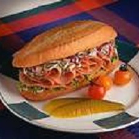 Sassy Ham & Apple Coleslaw Sandwiches