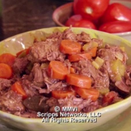 Old-Time Beef Stew Over Barley