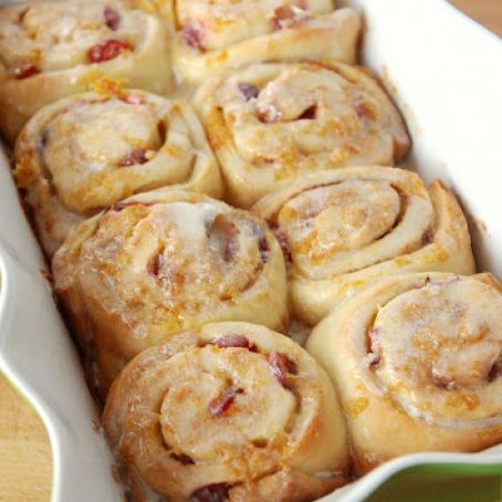 ORANGE CRANBERRY CINNAMON ROLLS