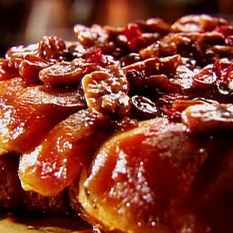 Upside-Down Apple French Toast with Cranberries and Pecans