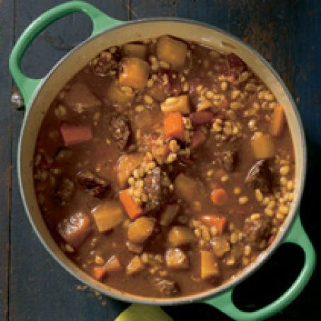 Beef, Barley and Root Vegetable Stew