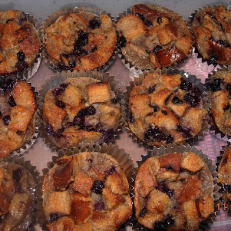 Bread Pudding Muffin's - Blueberry