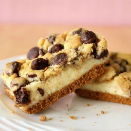 Chocolate Chip Cookie Dough Cheesecake Bars
