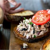 TUNA CANAPES w/CAPERS, OLIVES & LEMON