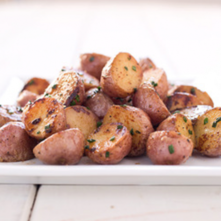 Braised Red Potatoes with Lemon and Chives