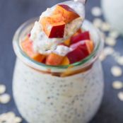 Nectarines and Cream Overnight Oats