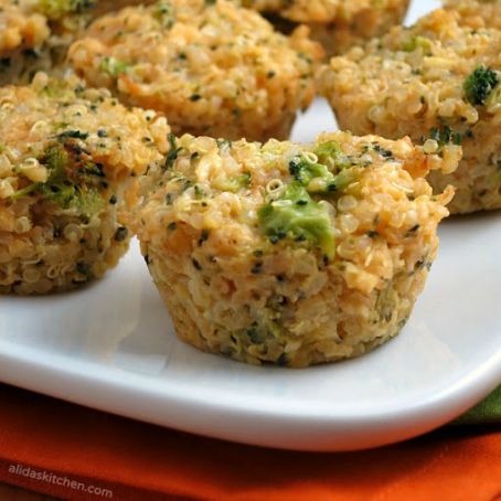 Broccoli Cheddar Quinoa Bites
