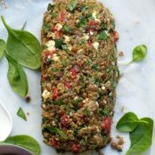 Lentil, Roasted Pepper & Spinach Vegetable Loaf Recipe