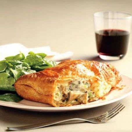 Mushroom Turnovers with Spinach Salad