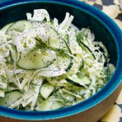 Cabbage, Cucumber & Fennel Salad with Dill