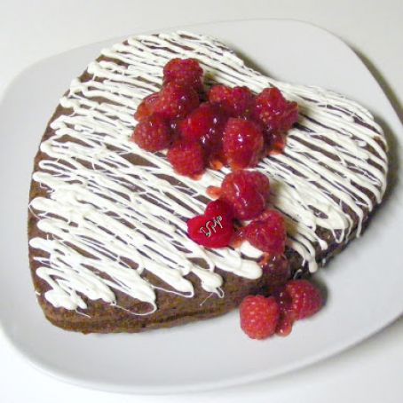 Chocolate Raspberry Heart Cake (Valentine)