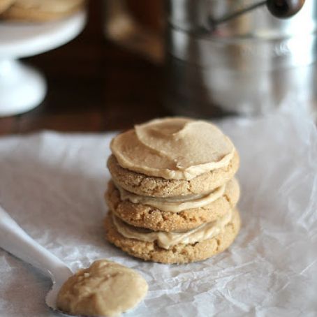 Chewy Brown Sugar Cookies with Brown Sugar Frosting