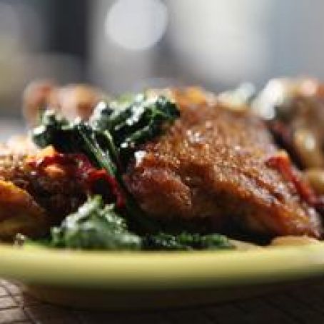 Chicken Thighs with Kale