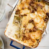 Sausage Potatoes au Gratin