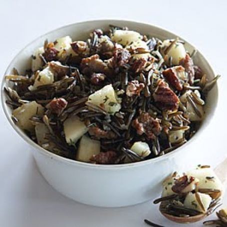 Wild Rice with Pears, Sausage & Candied Pecans