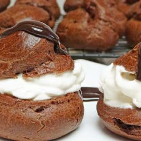 cream puffs - Chocolate Gluten Free Cream Puffs