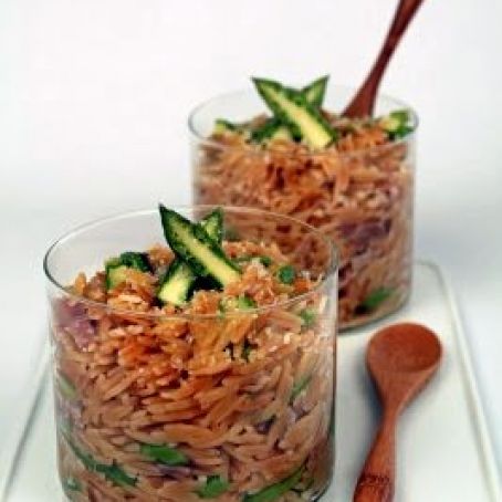 Orzo Pilaf with Asparagus & Prosciutto