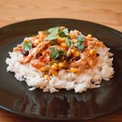 Easy Mango Chicken over Coconut Rice