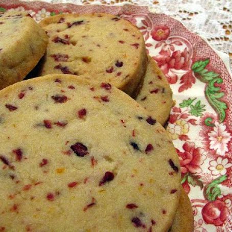 Cranberry-Orange Shortbread Cookies