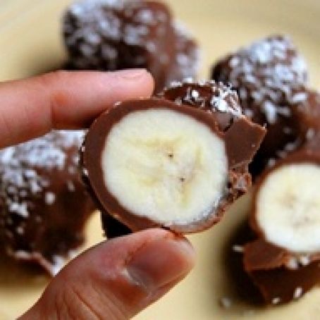 Frozen Choco-PB Banana Bites