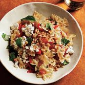 Mini Farfalle with Roasted Peppers, Onions, Feta & Mint