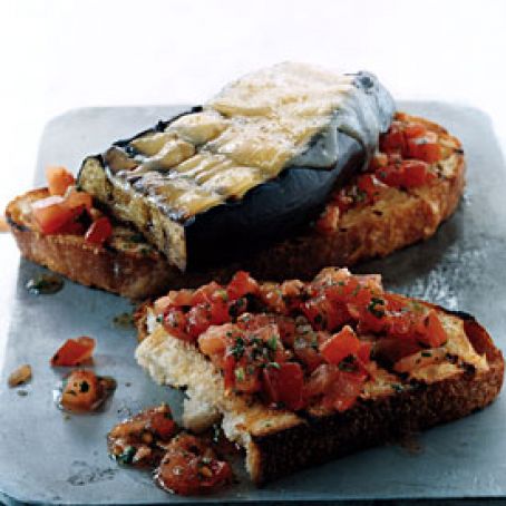 Eggplant and Smoked-Gouda Open-Faced Grilled Sandwiches