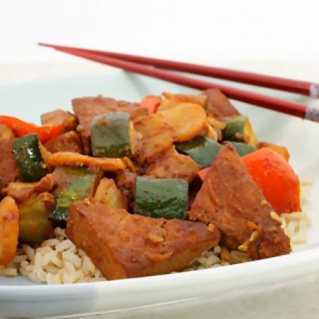 Chinese Barbecued Tofu and Vegetables