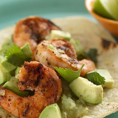Chipotle Shrimp Taco with Avocado Salsa Verde