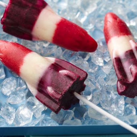 Red, White and Blueberry Lemonade Pops