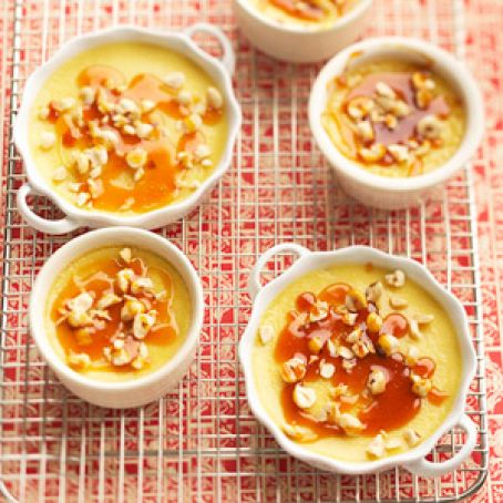 Maple Creme Brulee with Hazelnuts
