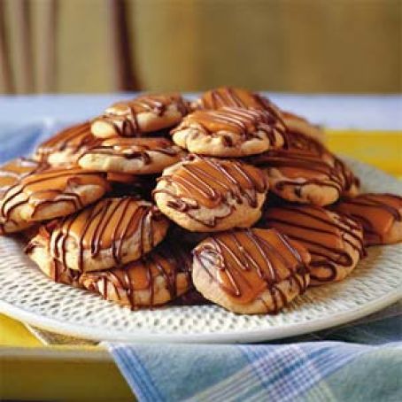 Peanut Butter Toffee Turtle Cookies