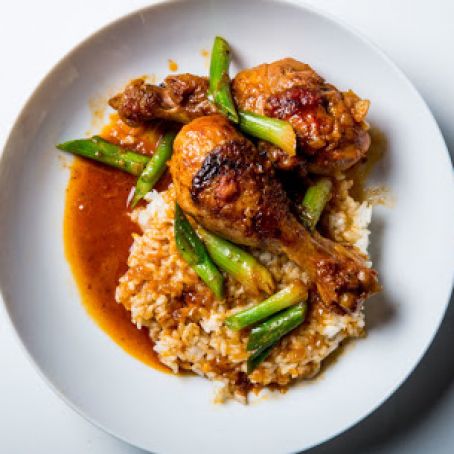 Gochujang-Braised Chicken and Crispy Rice