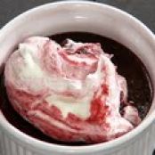 Chocolate Pots De Creme with Cherry Whip