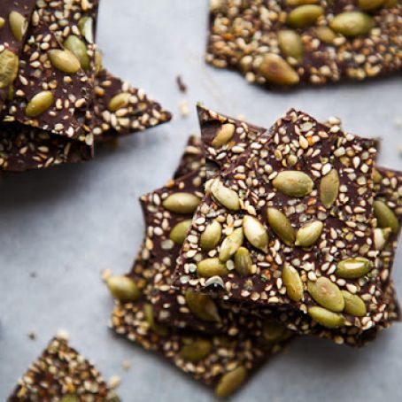 Dessert Misc: Salted, Seedy Chocolate Bark