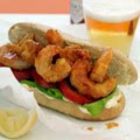 Beer Batter Shrimp Po'boy