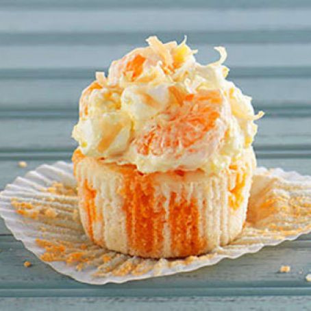 Tropical Coconut Poke Cupcakes