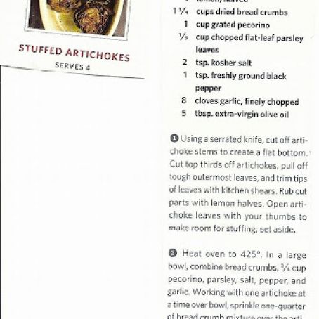 STUFFED ARTICHOKES