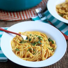 One Pot Creamy Pumpkin Pasta