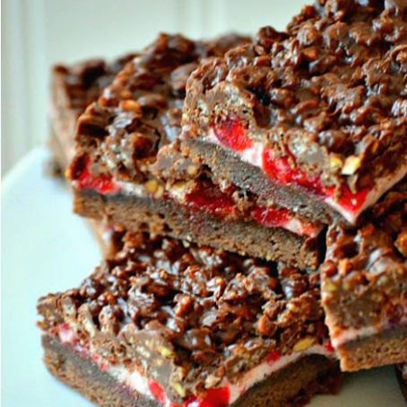 Chocolate Cherry Marshmallow Crunch Bars