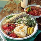 Grilled Snapper with Orange-Almond Sauce