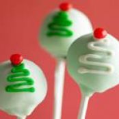 Christmas Tree Cookie Ball Pops