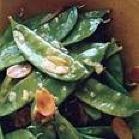 Snow Peas with Toasted Almonds