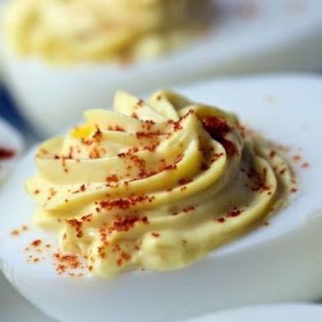 Appetizers (Caesar-Bacon Deviled Eggs)