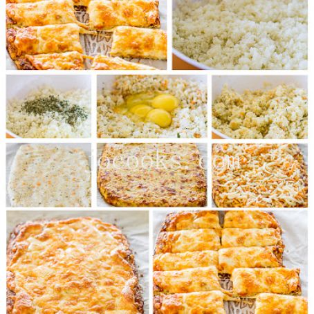 Cheesy Cauliflower Breadsticks