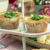 Pasta - Lasagna Cupcakes w/Sausage and Mango Chutney