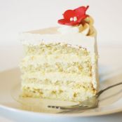 8x3 White Velvet Cake with Cheesecake Filling and Silky Marshmallow Buttercream