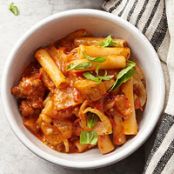 Eggplant, Fennel, and Sausage Slow Cooker Baked Ziti