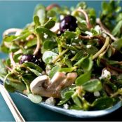 PURSLANE SALAD w/MUSHROOMS & OLIVES